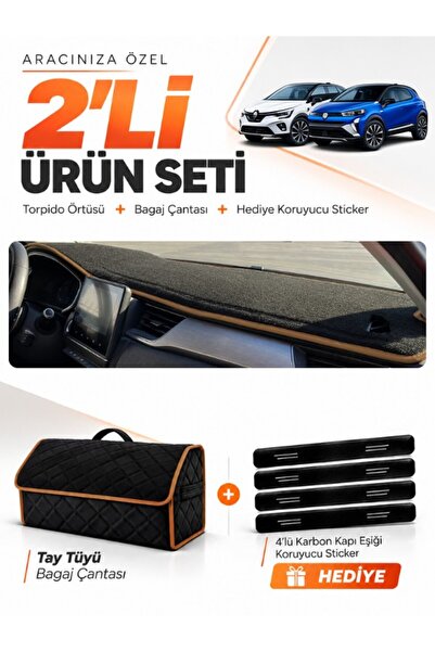 e-biz Renault Captur 2 (2019-2024) Compatible Glove Box Cover + Tay Feather L...