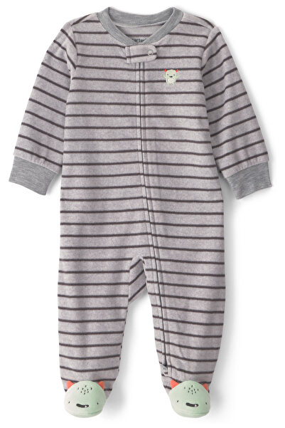 Carter's Erkek Bebek Polar Tulum Yenidoğan-9 Ay Gri