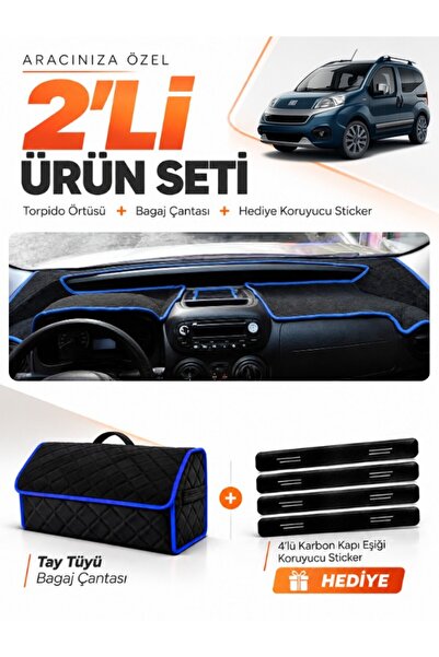 e-biz Fi̇at Fi̇ori̇no (2007-2026) Compatible Glove Box Cover + Thai Feather L...