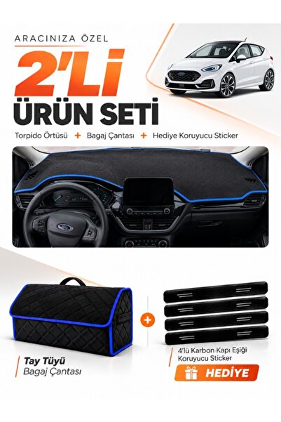 e-biz Ford Fi̇esta (2020-2023) Compatible Glove Box Cover + Tay Tüyü Luggage ...