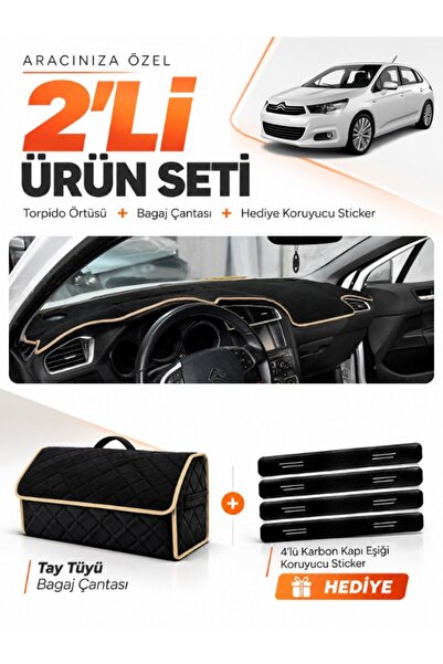 e-biz Citroen C4 (2011-2020) Compatible Dashboard Cover + Tay Feather Trunk B...