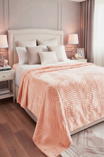 Merinos Elegans Embos Mink Double Blanket