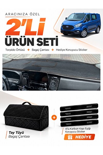 e-biz Ford Transit Custom (2016-2024) Compatible Glove Box Cover + Tay Feathe...