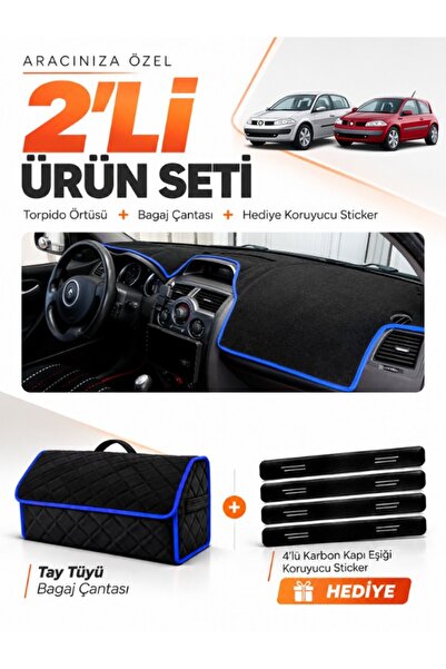 e-biz Renault Megane 2 Small Screen (2002-2009) Compatible Glove Box Cover + ...