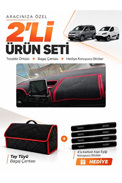 e-biz Toyota Proace City (2020-2026) Compatible Dashboard Cover + Tay Tüy Lug...