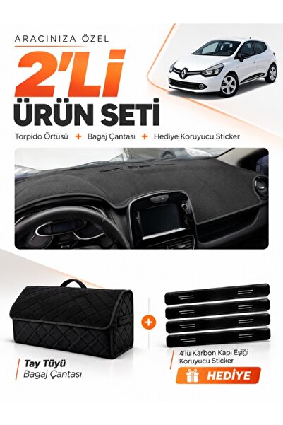 e-biz Renault Clio 4 (2012-2019) Compatible Glove Box Cover + Tay Feather Tru...
