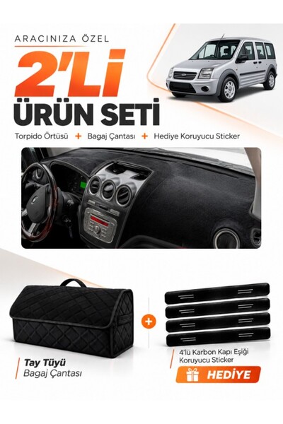 e-biz Ford Connect (2009-2012) Compatible Dashboard Cover + Tay Feather Lugga...