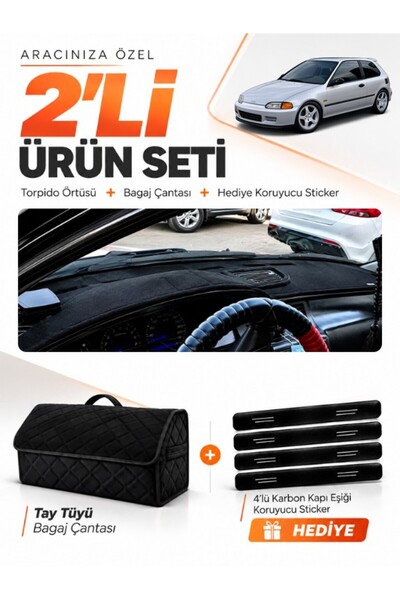 e-biz Honda Civic Eg-Ex-El (1994-2000) Compatible Glove Box Cover + Tay Tüy L...