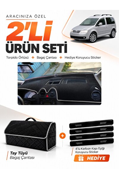 e-biz Volkswagen Caddy (2004-2010) Compatible Dashboard Cover + Tay Feather T...