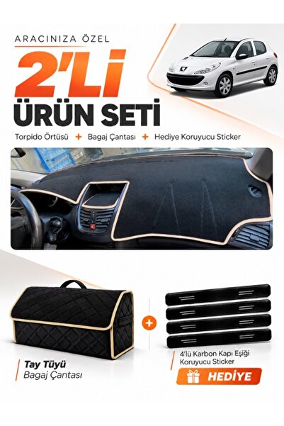 e-biz Peugeot 206+ (2009-2013) Compatible Dashboard Cover + Tay Feather Trunk...