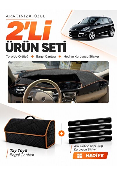 e-biz Renault Scenic 3 (2009-2016) Compatible Glove Box Cover + Tay Feather T...