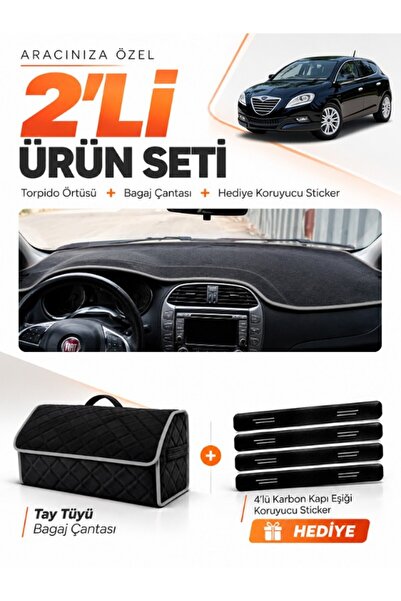 e-biz Lancia Delta (2008-2014) Compatible Glove Box Cover + Tay Tüy Luggage B...