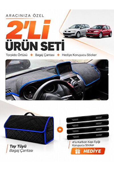 e-biz Renault Megane 2 Large Screen (2002-2009) Compatible Glove Box Cover + ...