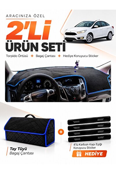 e-biz Ford Focus 3.5 Sedan (2014-2018) Compatible Dashboard Cover + Tay Tüy T...