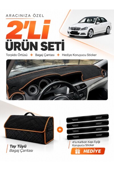 e-biz Mercedes W204 C180 (2007-2014) Compatible Glove Box Cover + Tay Tüy Lug...