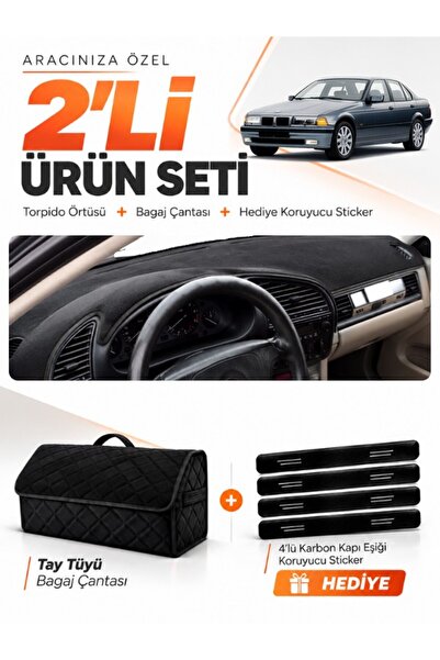 e-biz غطاء توربيدو متوافق مع سيارة BMW E36 (1990-2000) + حقيبة أمتعة من الريش...