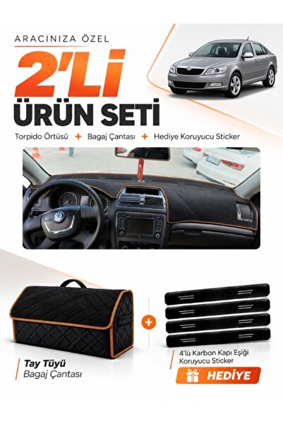 e-biz Skoda Octavia (2009-2012) Compatible Dashboard Cover + Tay Feather Trun...