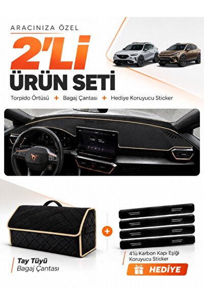 e-biz Cupra Formentor (2020-2026) Compatible Glove Box Cover + Feather-Textur...