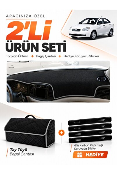 e-biz Hyundai Accent Era (2006-2011) Compatible Glove Box Cover + Tay Tüy Lug...