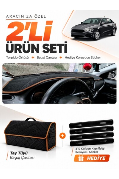 e-biz Fi̇at Egea Sedan (2007-2021) Tablet-Free Compatible Dashboard Cover + F...