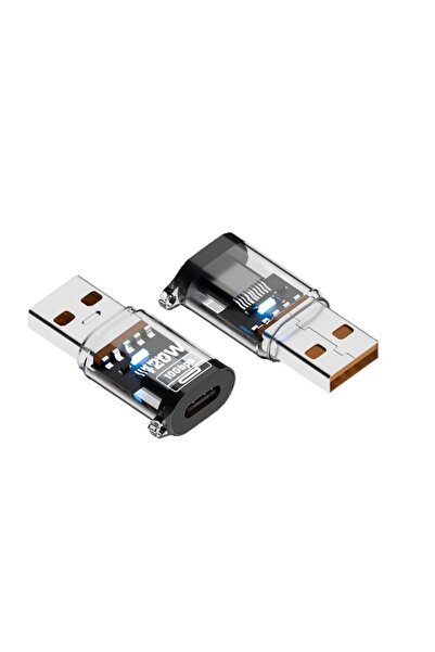 OEM Adaptor OTG Type-C la USB 3.2, 10Gbps, cu indicator LED, transparent, dim...