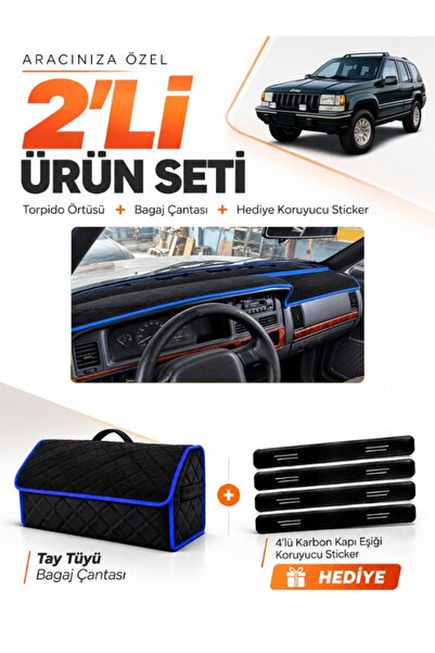e-biz Jeep Grand Cherokee (1993-1998) Compatible Dashboard Cover + Tay Feathe...