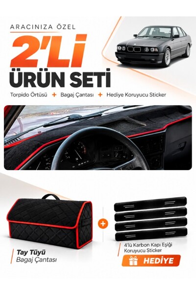 e-biz Bmw E34 (1988-1996) Compatible Without Airbags Glove Box Cover + Tay Fe...