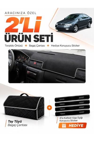 e-biz Skoda Octavia (2000-2008) Compatible Dashboard Cover + Tay Feather Trun...