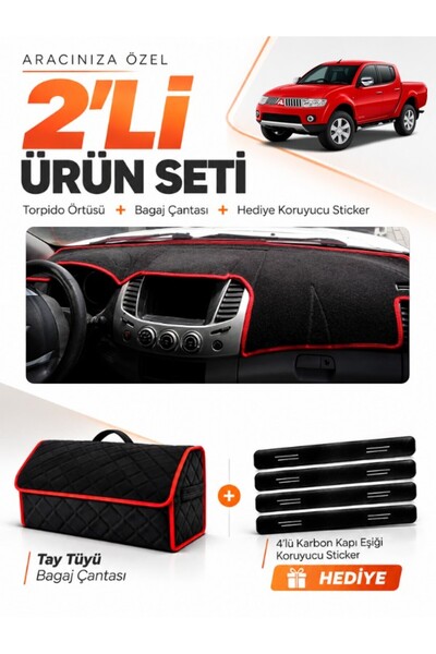 e-biz Mitsubishi L200 (2005-2015) Compatible Glove Box Cover + Tay Feather Lu...