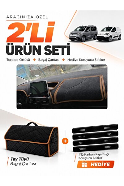 e-biz Toyota Proace City (2020-2026) Compatible Dashboard Cover + Tay Tüy Lug...