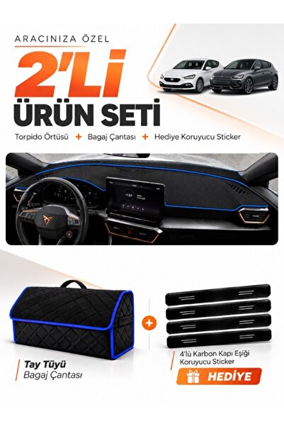 e-biz Cupra Leon (2020-2026) Compatible Glove Box Cover + Thai Feather Trunk ...