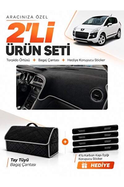 e-biz Peugeot 3008 Without Screen (2010-2015) Compatible Glove Box Cover + Th...