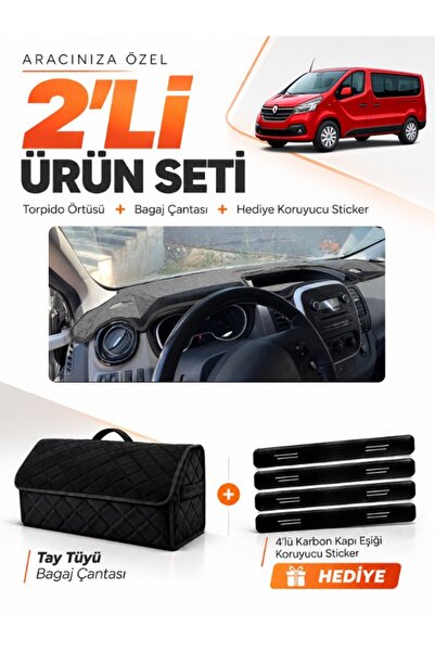 e-biz Renault Trafic Covered (2015-2022) Compatible Glove Box Cover + Thai Fe...