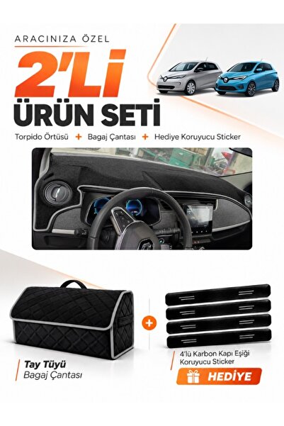 e-biz Renault Zoe (2012-2024) Compatible Glove Box Cover + Thai Feather Trunk...
