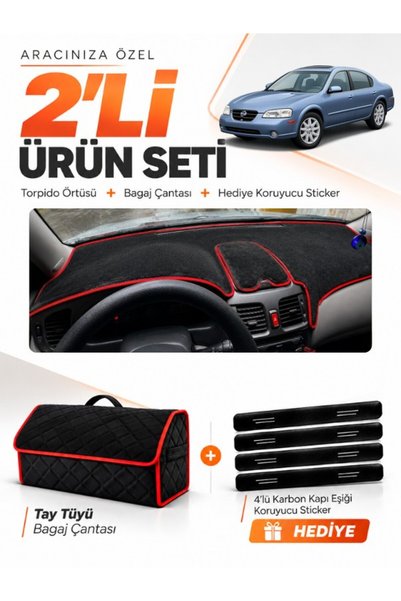 e-biz Dashboard Cover + Thai Feather Trunk Bag + Sticker Set Compatible with ...