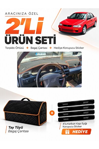 e-biz Mazda 323 Fami̇li̇a Covered (1994-1998) Compatible Glove Box Cover + Ta...