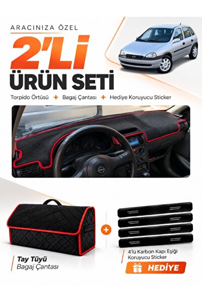 e-biz Opel Corsa B (1992-2000) Compatible Glove Box Cover + Tay Tüy Trunk Bag...