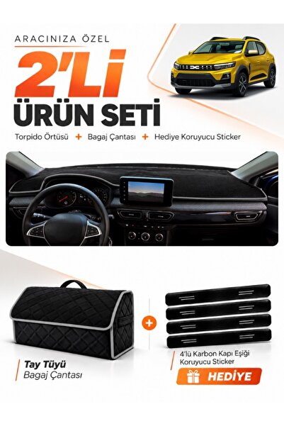 e-biz Dacia Sandero (2022-2026) Compatible Glove Box Cover with Screen + Thai...