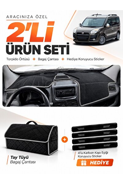 e-biz Fiat Doblo (2013-2015) Covered Compatible Glove Box Cover + Tay Feather...