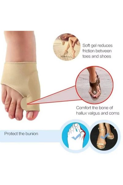h.t sağlık 1 Adet Tekstil Makaralı Bunyon Koruyucu Halluks Valgus