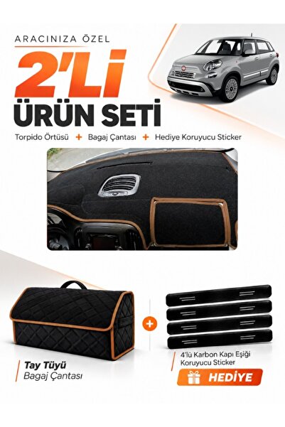 e-biz Fiat 500L (2013-2017) Compatible Glove Box Cover + Tay Feather Trunk Ba...