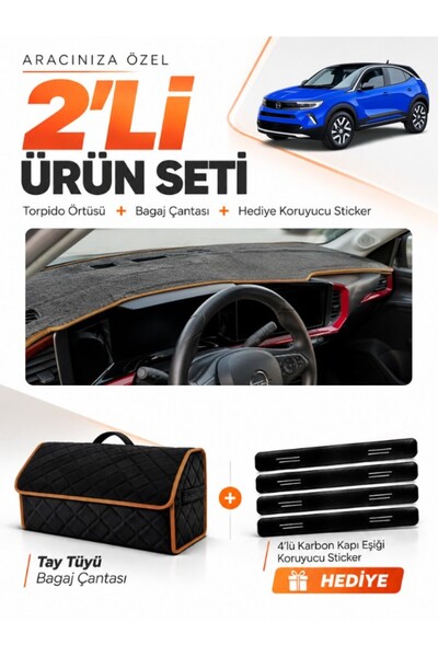 e-biz Opel Mokka (2020-2025) Compatible Dashboard Cover + Tay Tüy Luggage Bag...