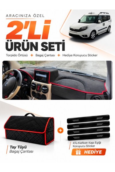 e-biz Torchido Cover + Thai Feather Bag Set Fi̇at Doblo (2007-2015) Airbaglie...