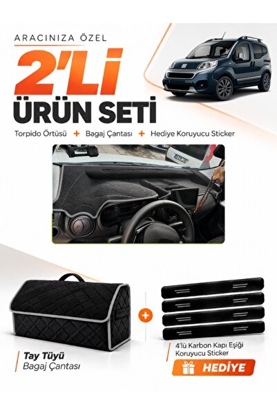 e-biz Fi̇at Fi̇ori̇no Fully Closed (2007-2026) Compatible Glove Box Cover + T...