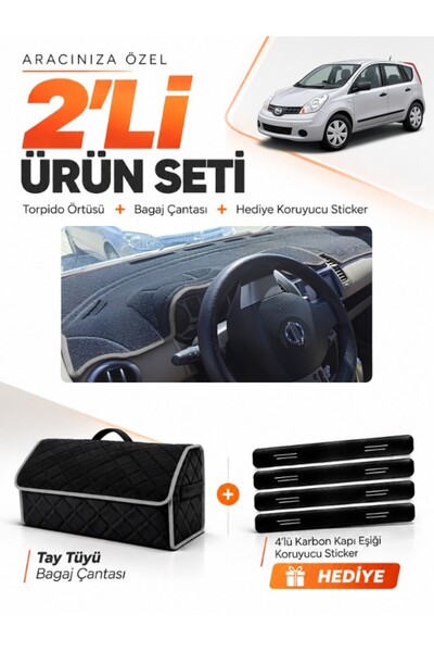 e-biz Nissan Note E11 (2005-2009) Compatible Glove Box Cover + Tay Tüy Luggag...