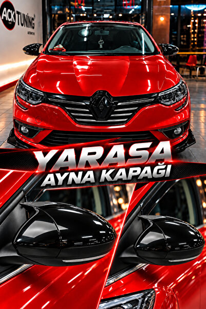 ACK Dizayn Renault Megane 4 Yarasa Ayna Kapağı Piano Black Parlak Siyah