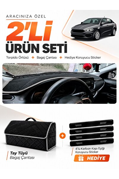 e-biz Fi̇at Egea Sedan (2007-2021) Tablet-Free Compatible Dashboard Cover + F...
