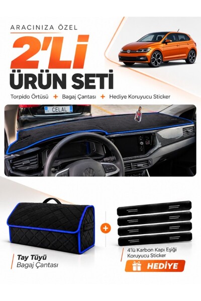 e-biz Volkswagen Polo (2022-2025) Compatible Dashboard Cover + Tay Feather Tr...