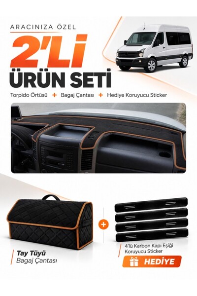 e-biz Volkswagen Crafter (2012-2019) Compatible Dashboard Cover + Tay Feather...