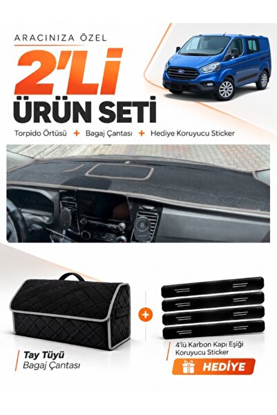 e-biz Ford Transit Custom (2016-2024) Compatible Glove Box Cover + Tay Feathe...